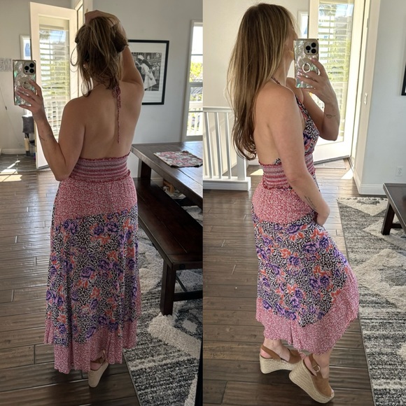 Free People High Low Backless Floral Dress Size Small - Picture 11 of 14